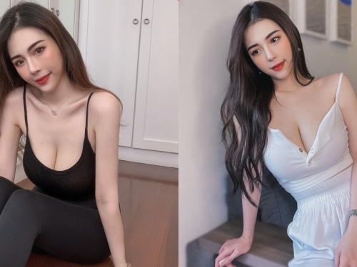 長髮美女「居家解扣」粉絲嗨翻，「性感深V美乳」太火辣！