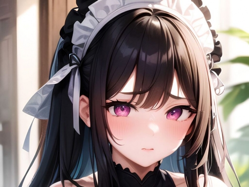 [AI generation] Erotic portrait of a maid pouring breast milk into coffee part1