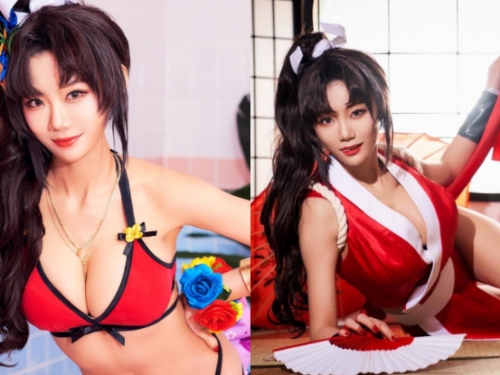 真人版娜美改當「超巨乳不知火舞」　一趴地渾圓美乳差點掉出