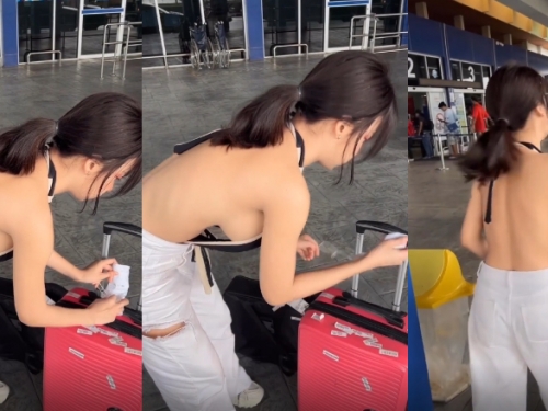 「巨乳DJ」還沒出國就先解放　渾圓側乳從旁溢出嚇壞其他乘客