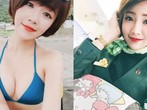 求認識！「隱乳長榮空姐」制服下藏兇器，「白白嫩嫩」比基尼有點太厲害！