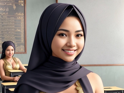 Hijabi classmate