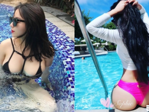 超巨「深水炸彈」！F罩杯正妹水中放「白色巨乳」！還有絕美蜜桃臀...