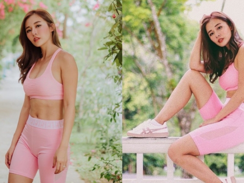甜美天然系！星國美女「瑞敏Elaine」飛輪踏出蜜桃臀，緊緻腹肌也性感得讓人淪陷！