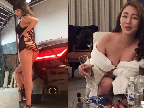 性感爆乳車模「火辣露臀洋裝」根本沒穿褲！喝醉後更是連衣服都不穿了…