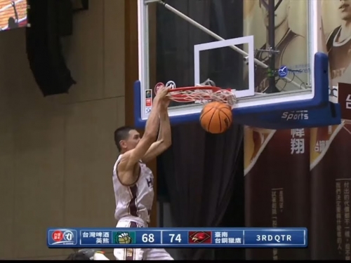 超強彈力 !! 獵鷹飛人劉駿霆 雙手籃下補扣+飛進籃下爆扣
