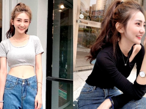 白嫩小姐姐「Yannie Yan」路邊放曬「香肩水蛇腰」，玉腿一伸直接掃蕩整條街！