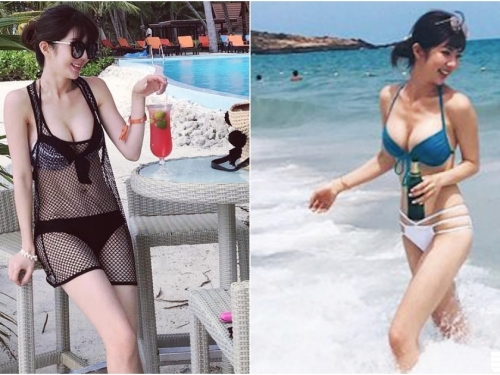 超正「性感人妻」身材好犯規！沙灘比基尼秀「雪白美乳」太強大啦！