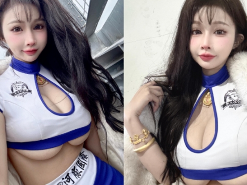 TSDR最亮眼！賽車女郎「艾妃」大露南半球，「傲乳發威」全場嗨翻！