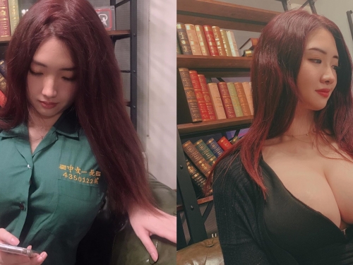 沒看過這樣的小綠綠！巨乳北一妹「小嗨」制服內偷藏「雪白饅頭」扣子感覺要蹦飛啦