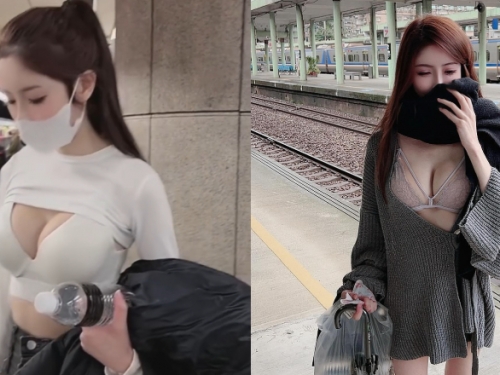穿這樣是可以的嗎？馬尾妹衣不蔽體搭北捷　乘客賺翻了！
