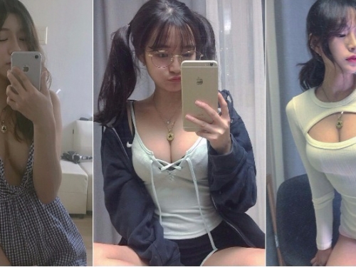 小隻女「胸前乳量」好殘暴！低胸上衣大露「白嫩饅頭」，IG塞滿各種惹火自拍照