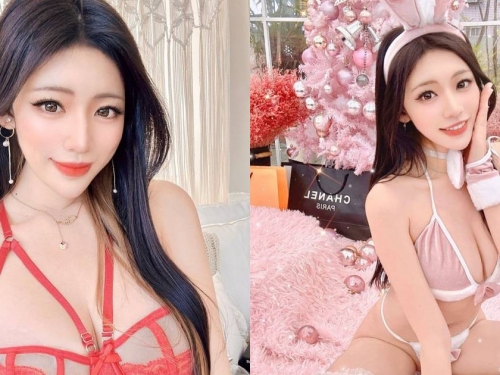 粉紅兔兔「謝立琪 Kiki」陪你迎新年！超火辣「兔女郎裝扮」秀美胸玉腿！