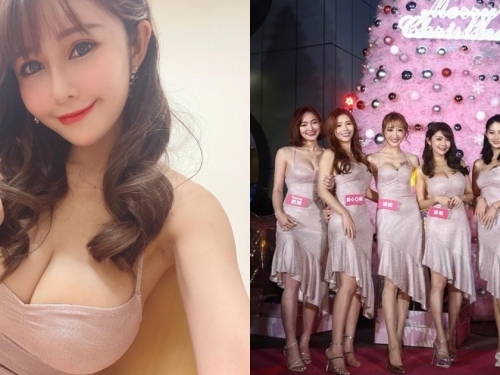 巨乳甜心「安希」現身打卡新地標！超搶眼「粉紅聖誕樹」用渾圓雪乳點綴起來～