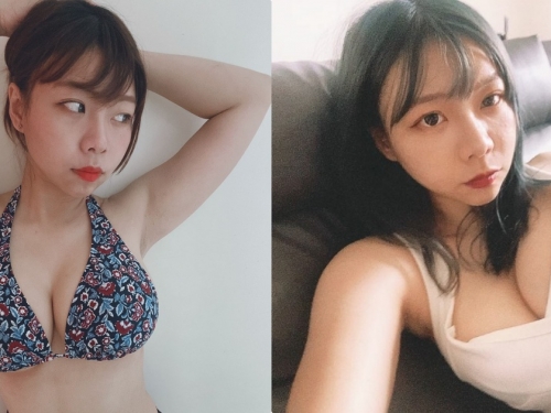 巨乳妹子「啤兒」比基尼視角超兇，「誘惑乳量」極致挑逗！