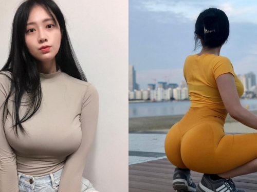 巨乳翹臀「正妹瑜伽老師」體態兇猛！前凸後翹好身材「深蹲」褲子超緊繃！