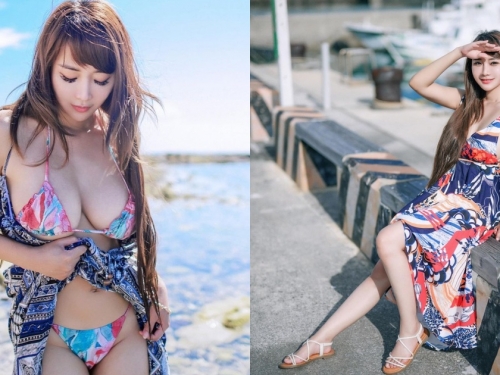 澎湖吉貝島驚見「巨乳比基尼正妹」樂樂！超惹火好身材根本「台版安齋拉拉」！