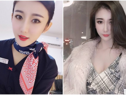 空姐「貓寧」生日時穿上華麗大衣，美豔打扮充滿女人味啊！