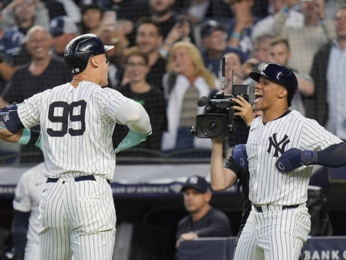 MLB》索托生涯新高36轟、法官雙響砲！ 洋基痛宰守護者