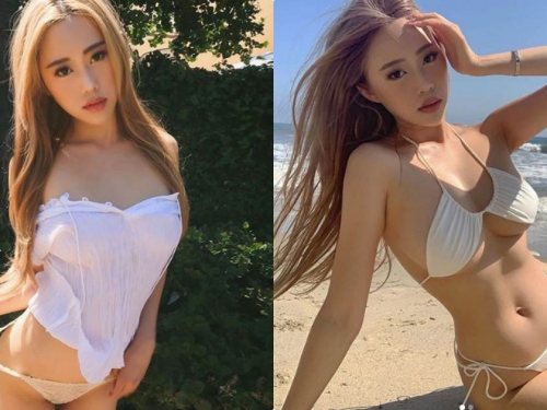 在路上也要穿得少少！正妹Gracie挑逗大解放，手拉小褲太邪惡！