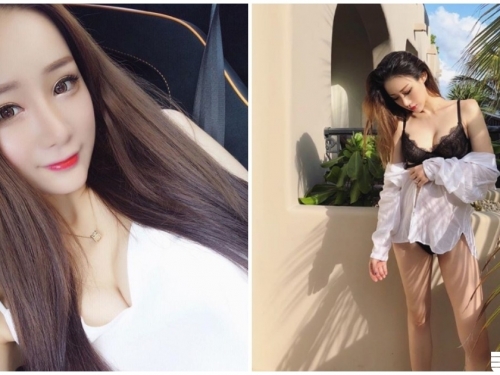 超辣爆乳老闆娘！性感內衣裝「深溝好傲人」！