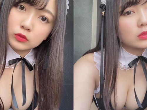 大奶女僕「豐滿身材」視角超惹火，彎腰時車頭燈快掉出來了！