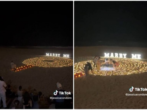 超糗！他海邊浪漫求婚 下跪後「戒指掉進沙裡」不見了