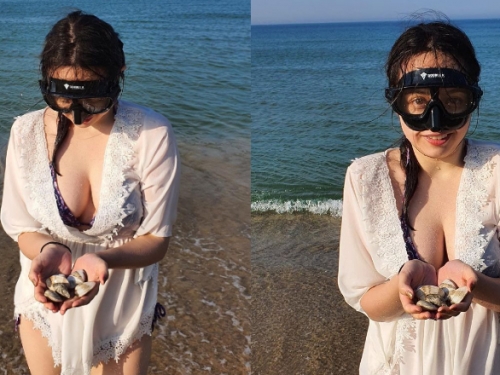 吃海鮮嗎？巨乳英文老師貝類幫加菜　還沒吃就「ㄅㄧㄥˋㄅㄧㄤˋ叫」