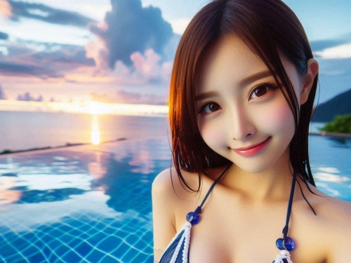 Sea of Clouds Sunset Infinity Pool