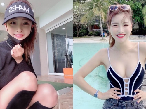 打高爾夫遇見「白嫩美乳妹」，雪白美肌「身材超兇猛」！