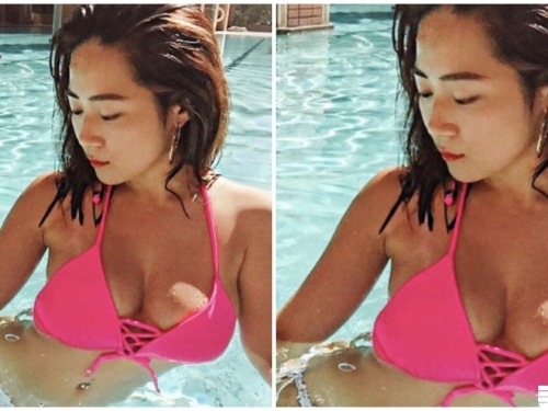 正妹下水「養眼美乳現形」！超傲人乳量差點爆出，視角真的太邪惡！
