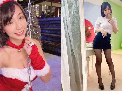 性感黑絲小秘書「希希」化身聖誕兔兔！「美乳翹臀」辣度太犯規！