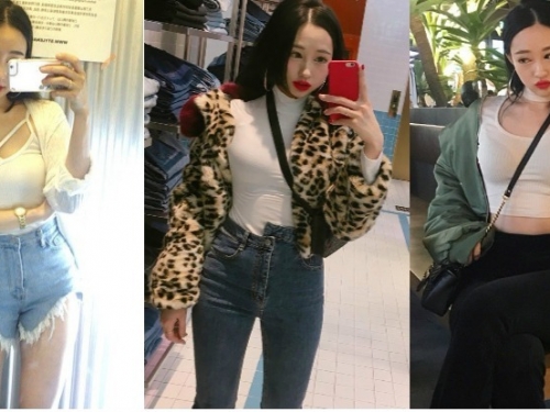 超貼！豹紋長腿妹「渾圓兩乳」超繃，緊緊包覆讓人快要喘不過氣啦！
