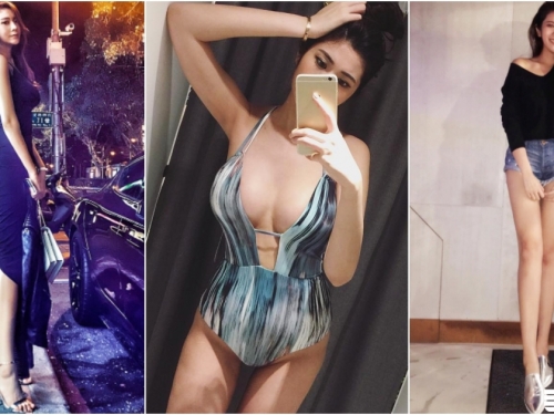超有料！「氣質長腿妹」路邊等車好顯眼！「100cm美腿＋渾圓美乳」根本雙重爆擊啊！