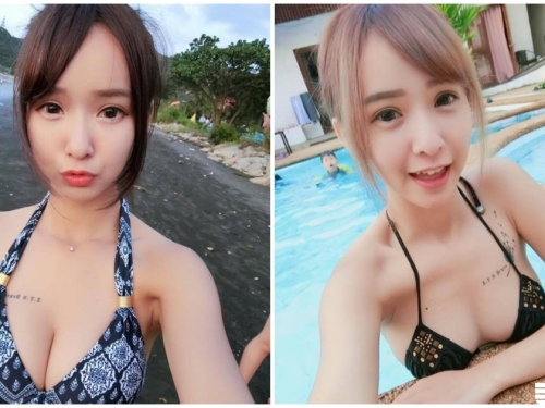 甜美系小隻馬！　童顏配「C奶深溝」，比基尼飽滿到快炸裂了！