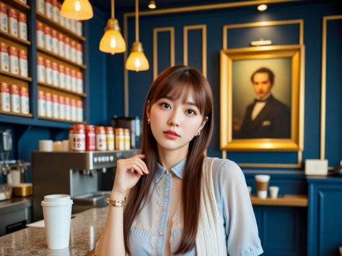 咖啡廳的妹子．一個人的咖啡廳