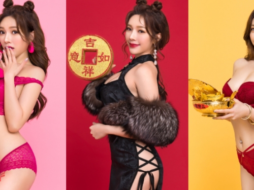 新年看個蜜桃討彩頭！色氣小惡魔「雲嫣」簍空旗袍讓翹臀若隱若現