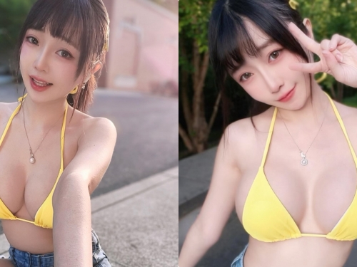 愛慕的正妹「玲奈Lena」在我面前野外露出，「裸身洗浴」畫面超養眼...