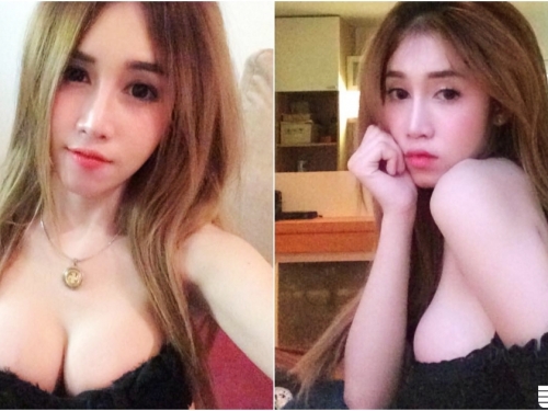 「長髮大奶妹」上半身超豐滿！衣服掉一半「渾圓美乳」形狀好明顯！