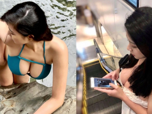 爆乳妹邪惡「上帝視角照」引起網路瘋傳　原來是性感大隻馬！