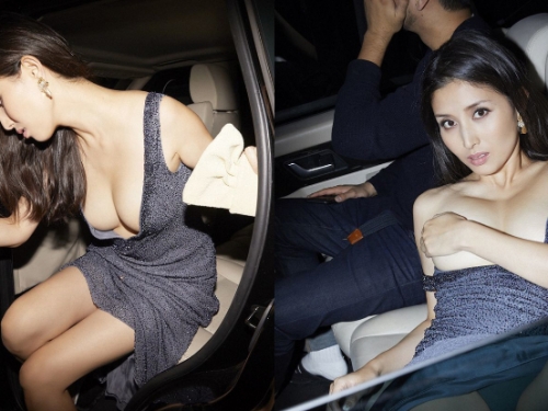 偷拍「國民情婦」各種角度　低胸禮服一彎腰G奶差點掉出！