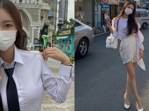 「清純學生妹」轉大人當服飾店老闆娘，「逆天長腿」好極品，超完美曲線讓人心動
