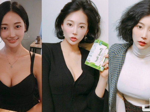 好猛！短髮正妹「圓乳」直接從毛衣蹦出！兇猛程度直逼19禁…