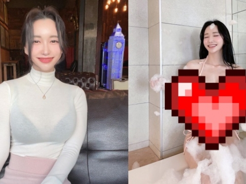 白皙美模 Yeline 仙氣滿滿！健身練出精實曲線...「滿身泡沫」近照迷倒網友
