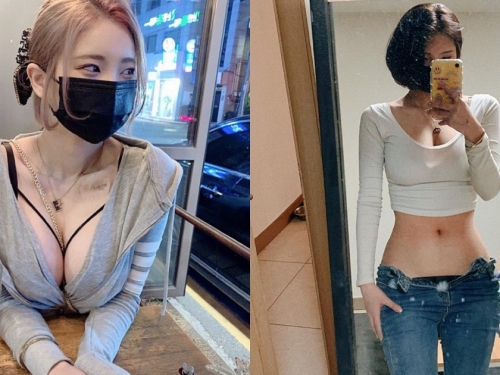 超辣「背心短髮妹」日常爆乳沒在怕，對鏡自拍秀「窈窕細腰」！