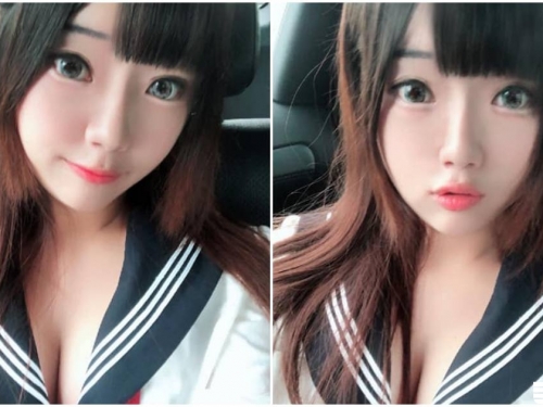 愛打電玩的人氣實況主「願願」，學生制服下有兇兇曲線！