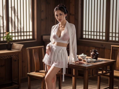 妹子們被潑濕了