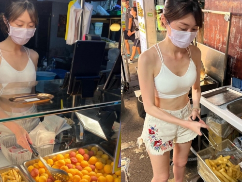 地瓜球正妹老闆娘「小玉」甜美炸薯條　吃起來都甜甜的！