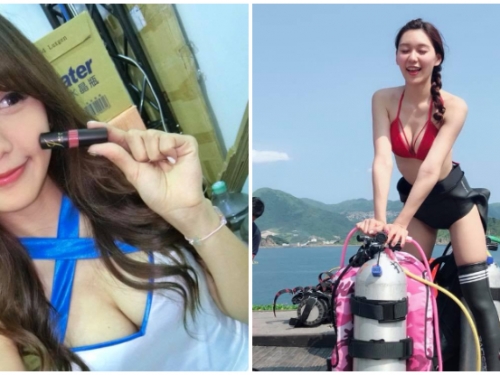 潛水之前也要辣一下，長腿「爆乳舞者」Becca 陳婷婷下水前展露完美比例好身材