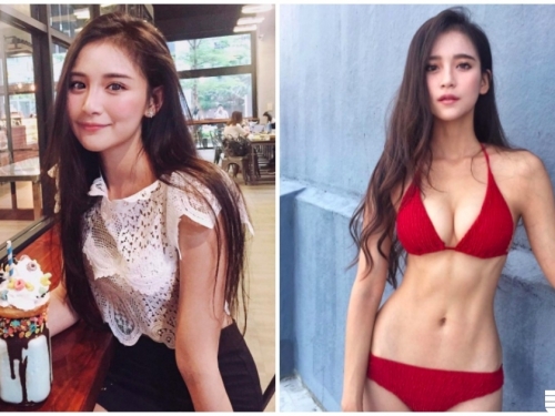 氣質與美貌兼具的正妹！惹火比基尼「外露渾圓D奶」，整個辣翻了！